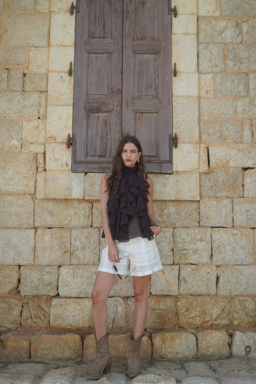 Striped Linen Shorts
