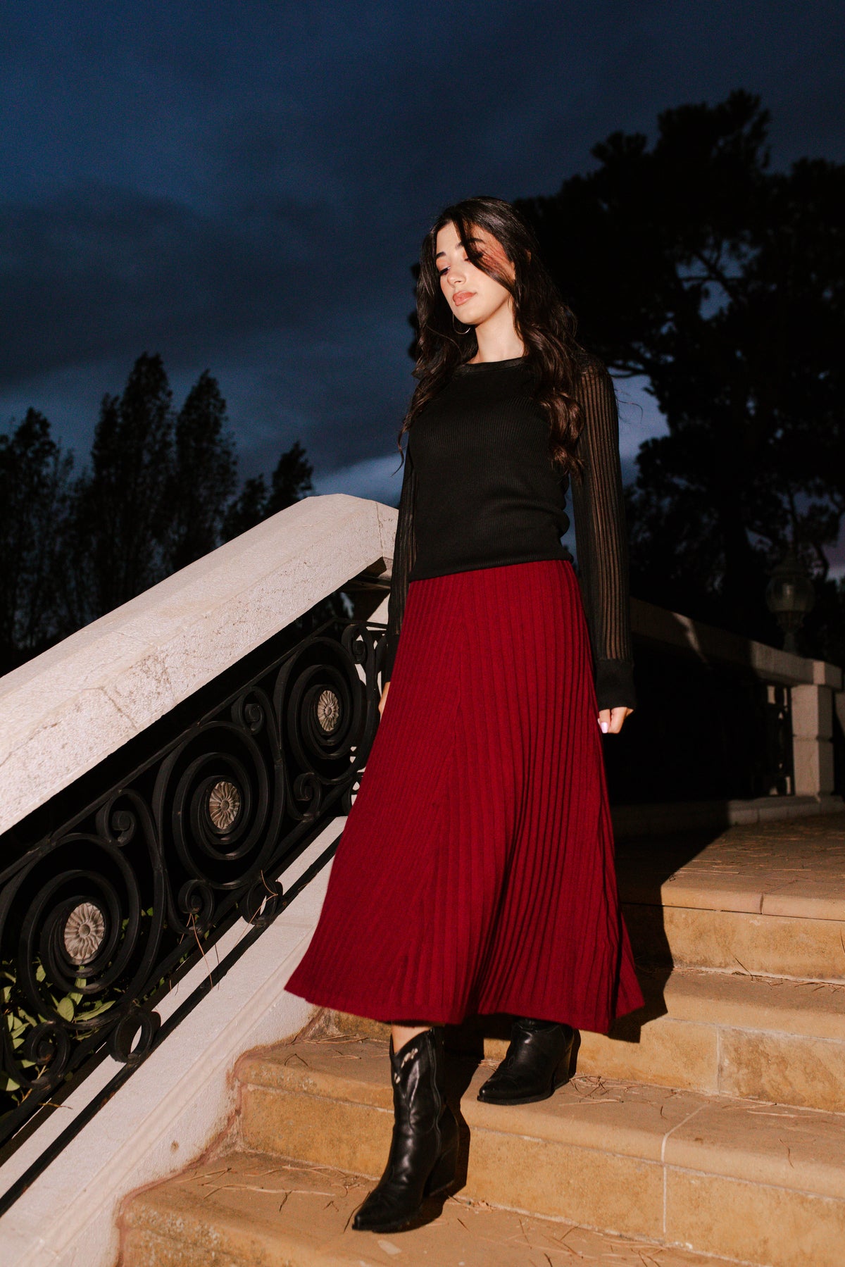 Knitted Long Skirt