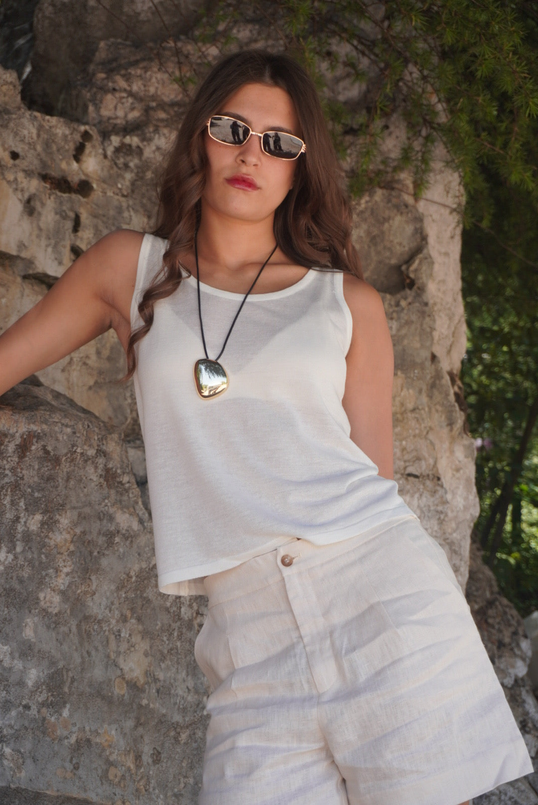 Basic Linen Blend Top
