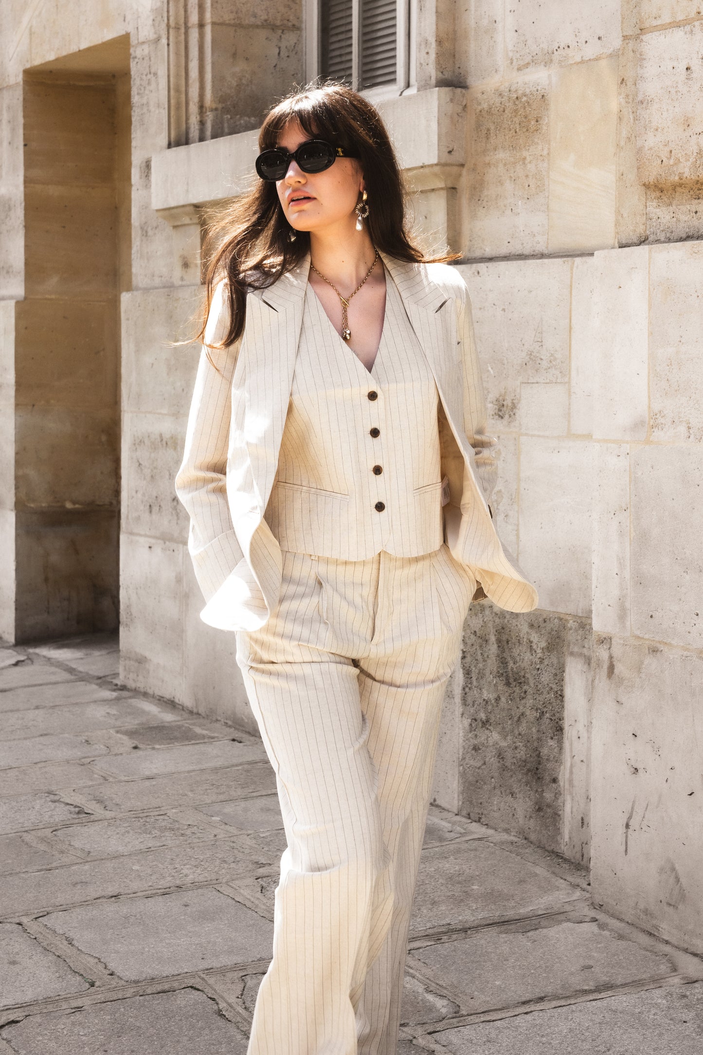 Striped 3 Pieces Suit