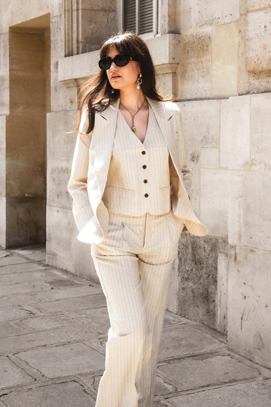 Striped 3 Pieces Suit